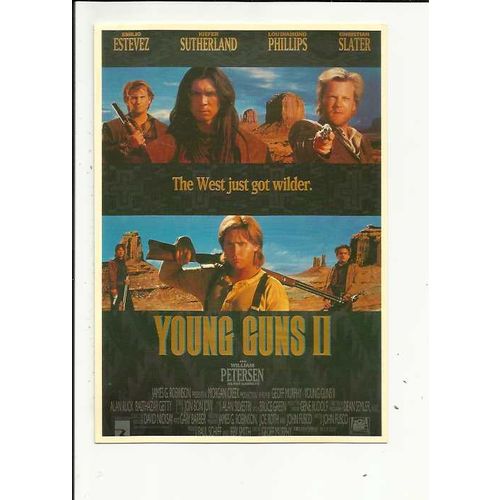 YOUNG GUNS II Emilio Estevez Poster Art Postcard by Avant Garde (P1239)
