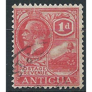 Antigua 1921 SG65 1d Bright Scarlet Fine Used . ..