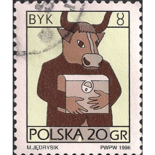 POLAND, Zodiac, Taurus (Byk), yellow 1996, 20 Gr #2,