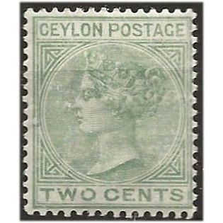 Ceylon 1884 SG147 2c Dull Green Wmk Crown CA Mounted Mint . .. .