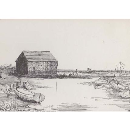 Thornham Church Fabric Fund Norfolk Artist Drawing Fundraising 70s Postcard
