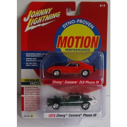 JOHNNY LIGHTNING 2 pack 1969 CHEVY CAMARO ZLX / 1973 CHEVY CAMARO PHASE III