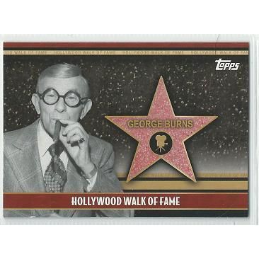 2011 TOPPS AMERICAN PIE ' HOLLYWOOD WALK of FAME ' card # 43 GEORGE BURNS