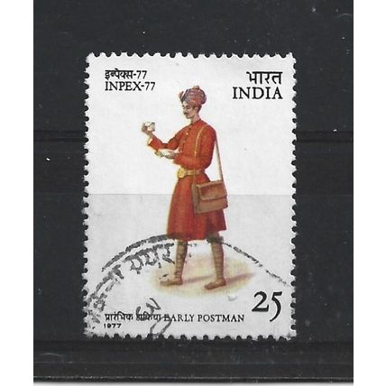 India.SG859 25p Early Punjabi Postman.Fine Used.June23