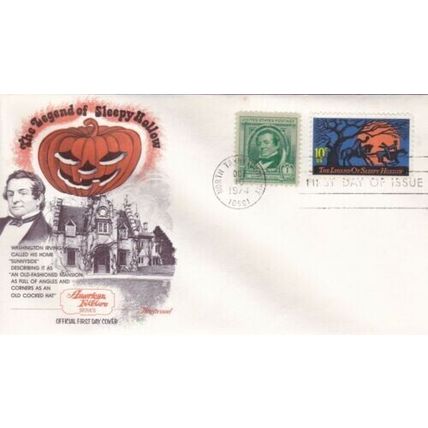 United States 1974 Legend of Sleepy Hollow FDC Tarrytown cancel Unaddressed VGC