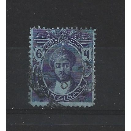 Zanzibar.SG281 6c Purple/Blue.Fine Used.Jul24a