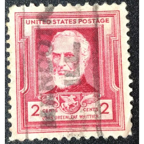 US Stamp #865 used: 1940 2c John Greenleaf Whittier, poet [1]