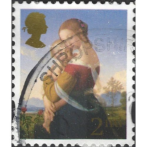 GB, CHRISTMAS, Madonna and Child, William Dyce, blue 2007, 2nd