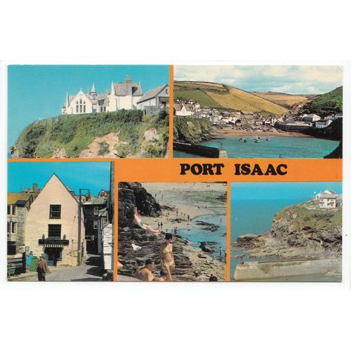 Port Isaac Cornwall Multiview Postcard 447