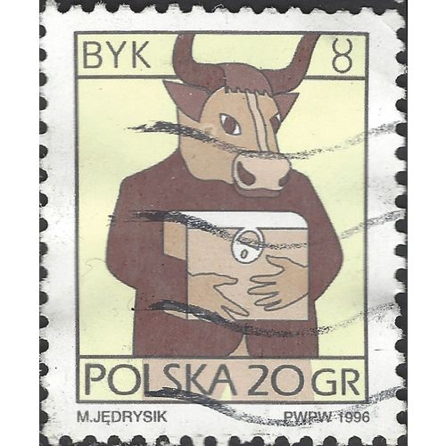 POLAND, MAMMAL, Taurus the Bull, zodiac, yellow 1996, 20gr, #3