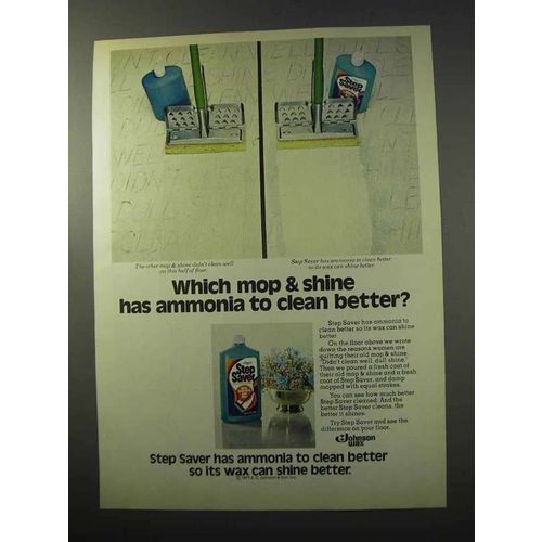 1977 Johnson Wax Step Saver Ad - Which Mop & Shine