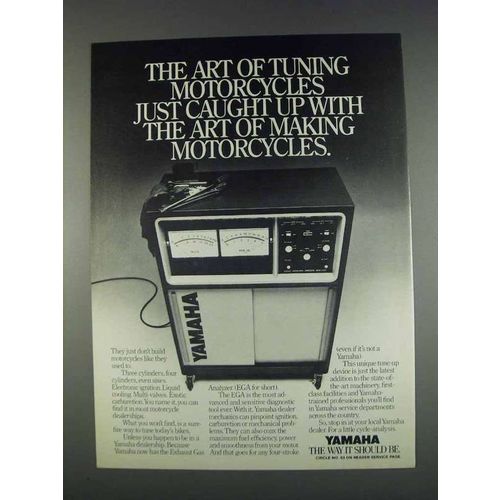 1982 Yamaha Motorcycle Exhaust Gas Analyzer EGA Ad