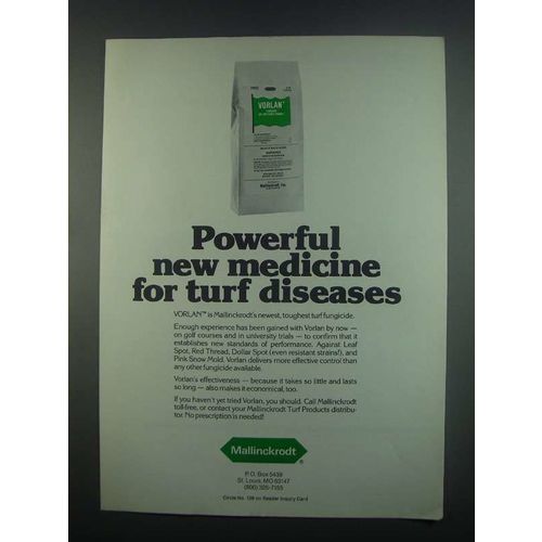 1984 Mallinckrodt Vorlan Tuf Fungicide Ad - Powerful