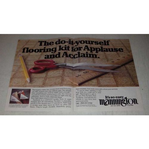 1984 Mannington Applause Collection Vinyl Floor Ad - do-it-yourself