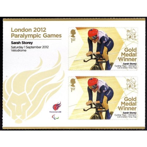 Great Britain 2012 Paralympic Gold Sarah Storey Unmounted Mint MNH SG3379a stamp