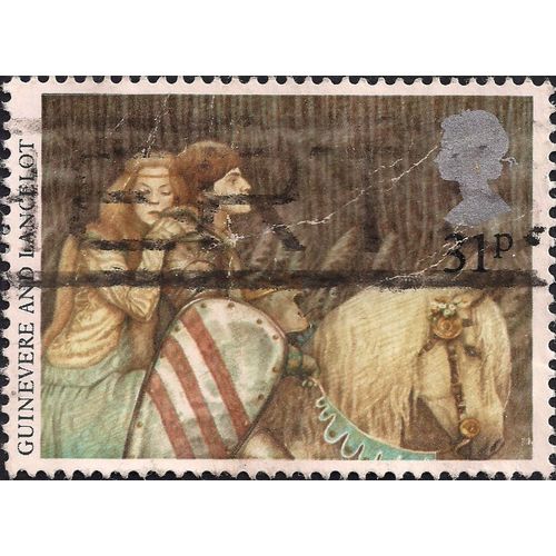 GB, Queen Guinevere and Sir Lancelot, brown 1985, 31p, #3