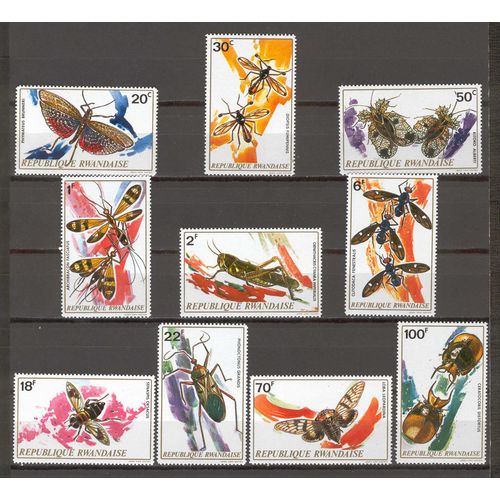 Rwanda 1973 Insects MNH