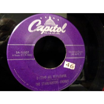 The Starlighters Chorus-It Came Upon A Midnight Clear / O Come Al-45rpm-1950-VG+
