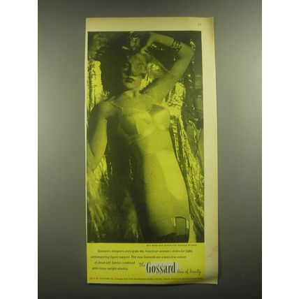 1945 Gossard Lingerie Ad - Gossard's designers anticipate the desire