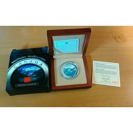 2003 Canada $20 Fine Silver Coin - The Rockies Natural Wonders 4695
