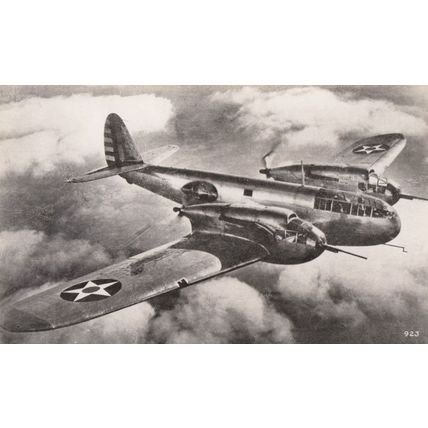 Bell XFM-1 Bomber Military Liverpool Real Photo Aircraft Plane Postcard