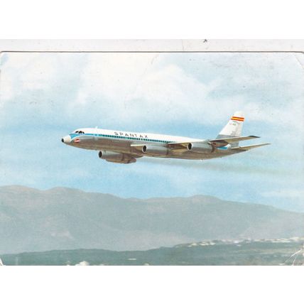 Convair CV 990 Postcard posted 1970 corner crease