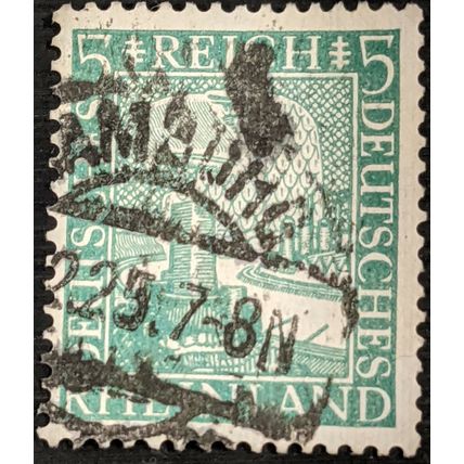 Stamp German Empire SG384 1925 5pfg Anniversary of Rheinland Used