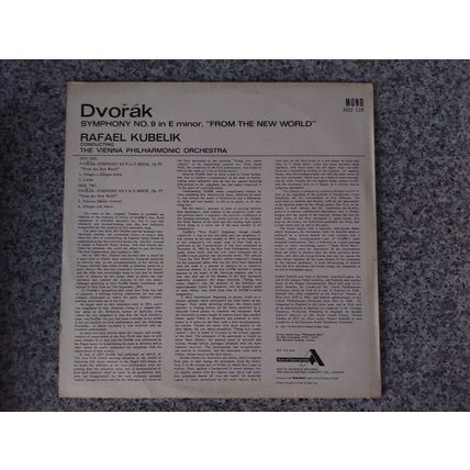 Dvořák - Kubelik, The Vienna Philharmonic – New World Symphony (ADD128) 1965 LP