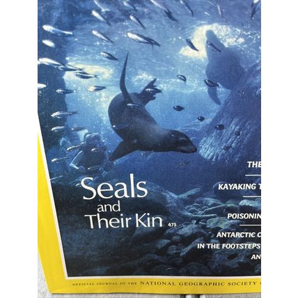 National Geographic Magazine April 1987 Seals & Their Kin Vintage Collectable g