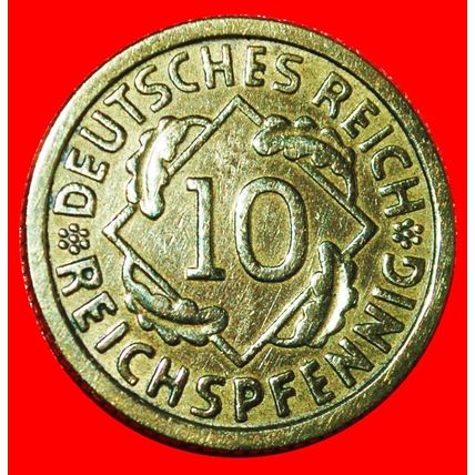 THIRD REICH (1933-1945): GERMANY ★ 10 PFENNIGS 1933G BADEN!★LOW START★NO RESERVE