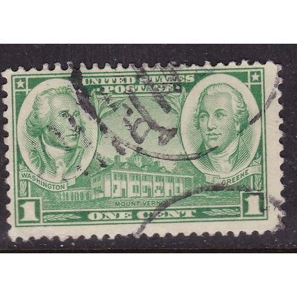 United States 1936 Washington and Greene Mt Vernon 1c Fine Used SG 781 VGC