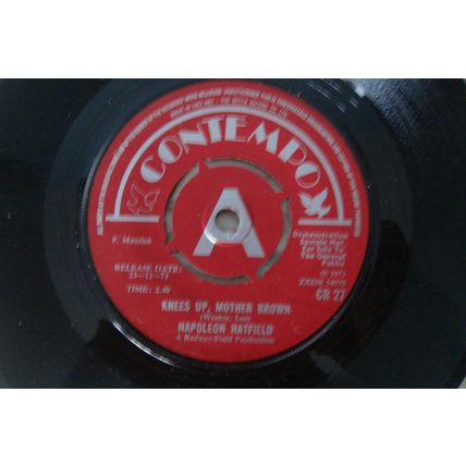 A5-NAPOLEON HATFIELD-KNEES UP, MOTHER BROWN-UK 7" SINGLE-1973-NM-PROMO