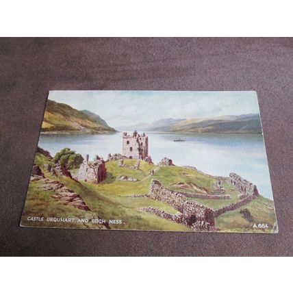 Valentines Art Postcard - Castle Urquhart & Loch Ness - Artist Edward Thompson