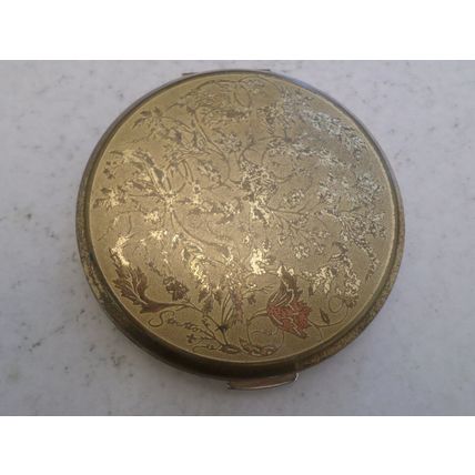 Stratton - vintage powder compact - gold coloured. #22