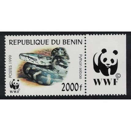 Benin Head of African rock python 2000f WWF 1999 MNH SG#1815 MI#1162 Sc#1086d