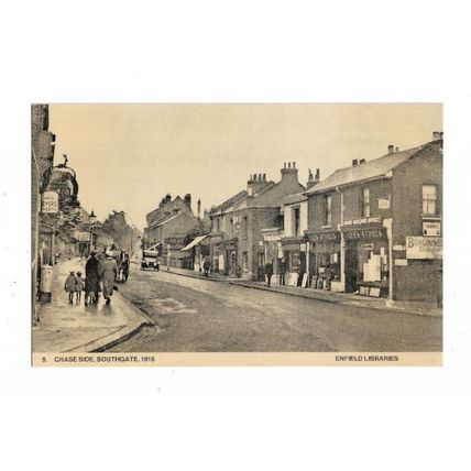 Chase Side, Southgate, London, C1919, Repro Postcard.