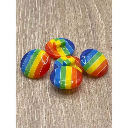 20MM Shank Buttons LGBT Gay Pride Rainbow Round Resin Knitting Sewing Coat