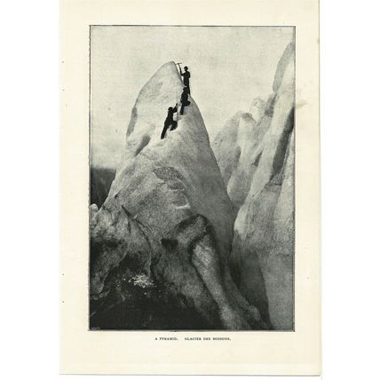 Pyramid, Glacier Des Boissons, Mont Blanc, Book Illustration (Print), 1896