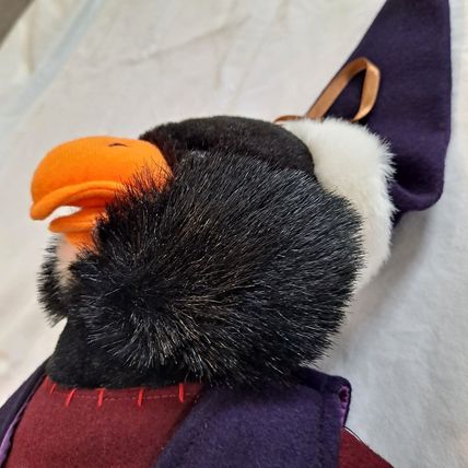 Vintage ZCMI PENGUIN 3D PLUSH CHRISTMAS STOCKING 22" Bird Felt