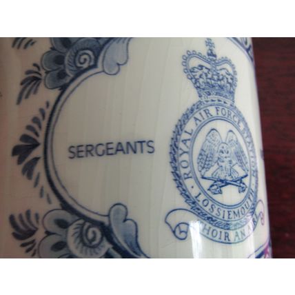 R.A.F. Lossiemouth Sergeants Mess 1983 Dutch Delft Handmade Tankard.
