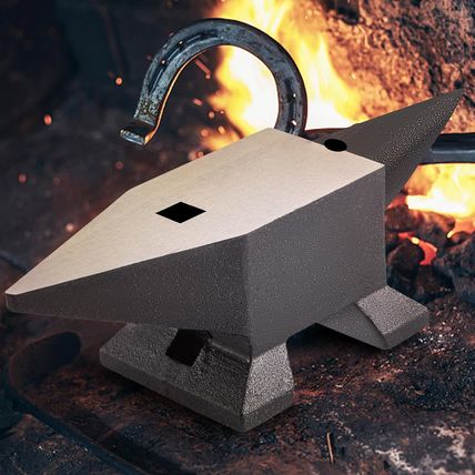 VEVOR Cast Steel Anvil, 22 Lbs(10Kg) Single Horn Anvil with Large Countertop and