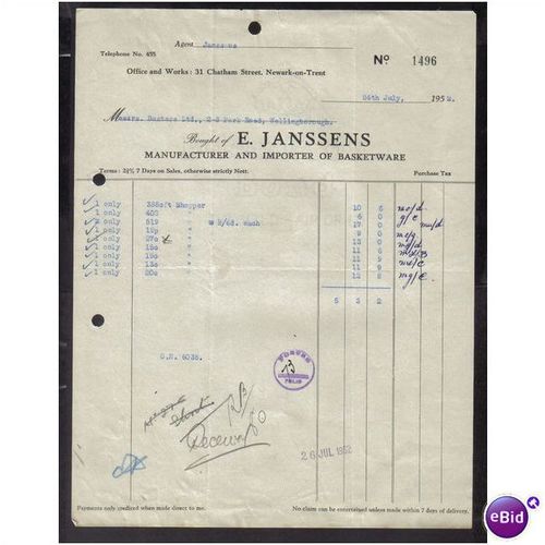 E JANSSENS,NEWARK ON TRENT,24JUL1952