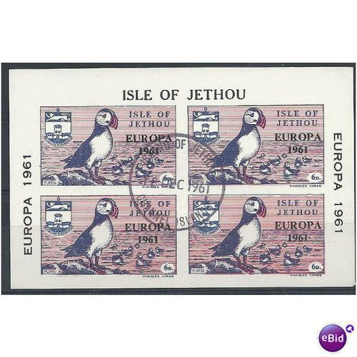 Jethou 1961 Europa Miniature Sheet J14 Very Fine Used.