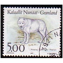 1993 Greenland Sc# 262 used - Wolf 5.00kr