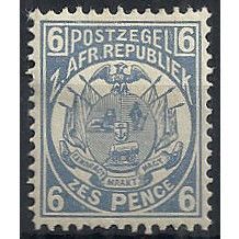 Transvaal 1885 SG182 6d Pale Dull Blue Mounted Mint .. ..