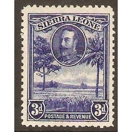 Sierra Leone KGV 1932 3d Blue Mounted Mint Postage Stamp MM SG 159 rice field