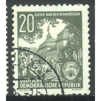 Germany 1953 - SG E128 - 20pf green - Workers Health Centre - used