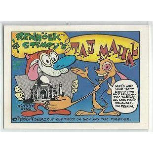 NICKTOONS ' ACTIVITY ' card # 1 REN & STIMPY ( 1993 )