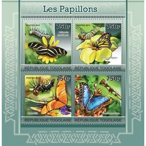 TOGO 2011 SHEET MNH BUTTERFLIES PAPILLONS SCHMETTERLINGEN FARFALLE MARIPOSAS 7