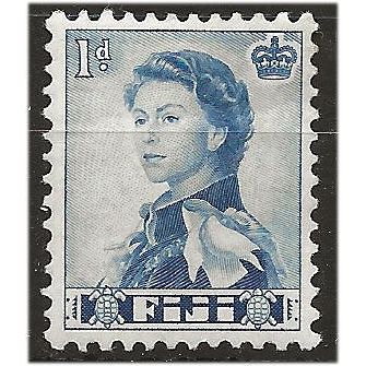 Fiji 1961 SG299 1d Deep Ultramarine Mounted Mint . ..